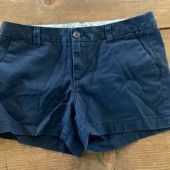 Merona Navy Blue Khaki Shorts Blue Shorts Size 4 - Picture 1 of 2